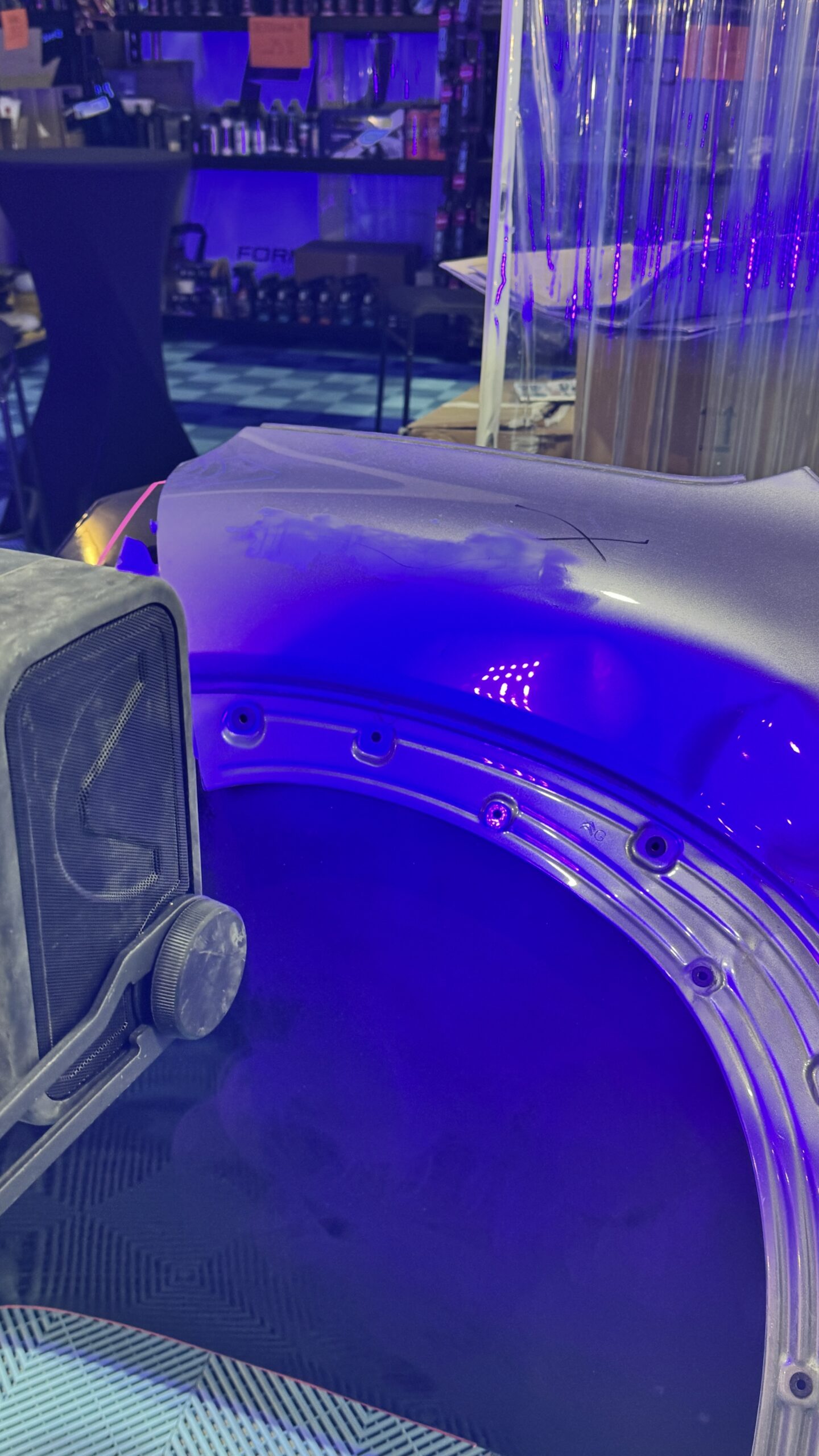 Séchage sous lampe UV